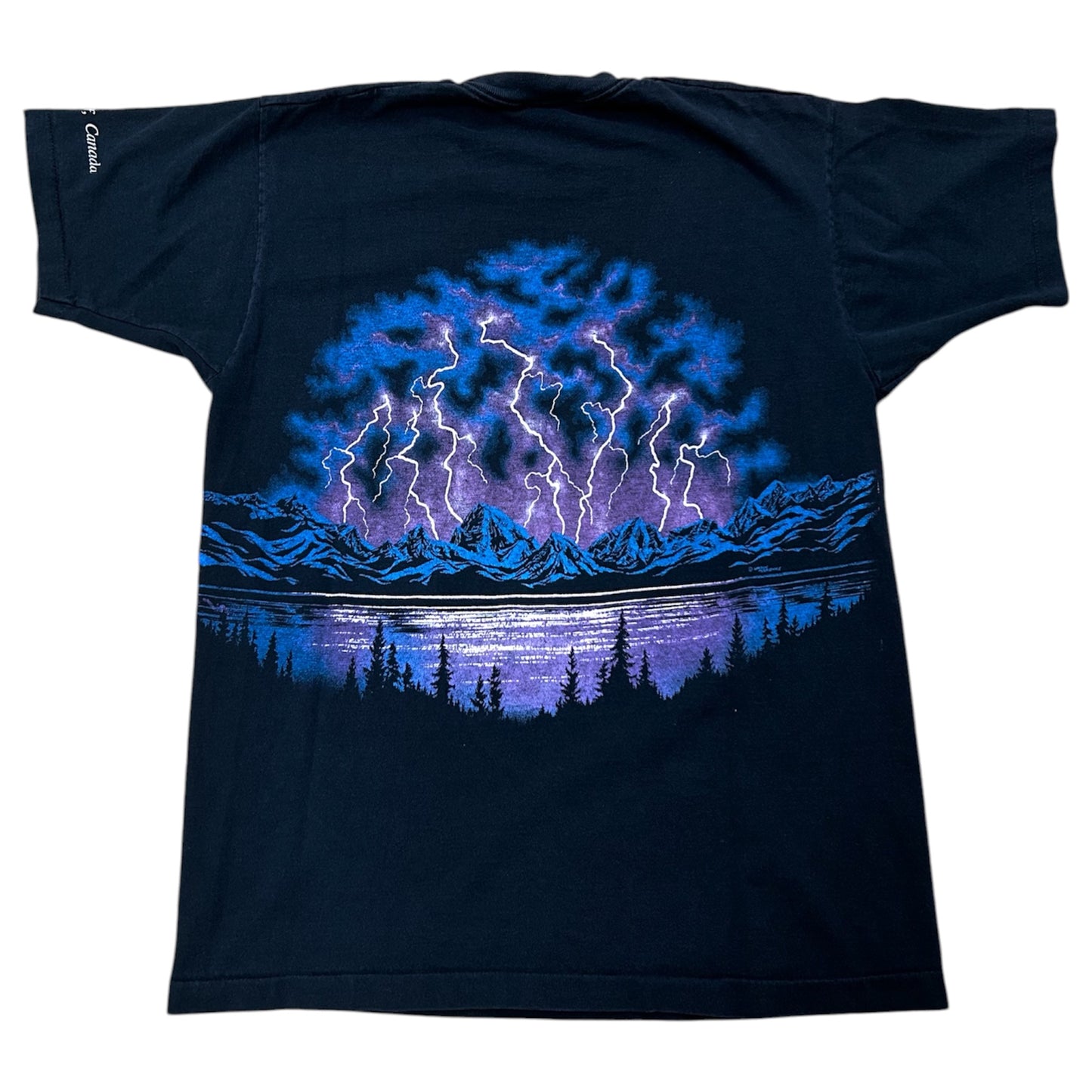 BANFF CANADA EARLY 1990’s PURPLE LIGHTNING BLACK TEE