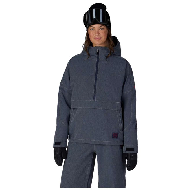 686 WOMENS OUTLINE SHELL ANORAK NAVY DENIM 2027
