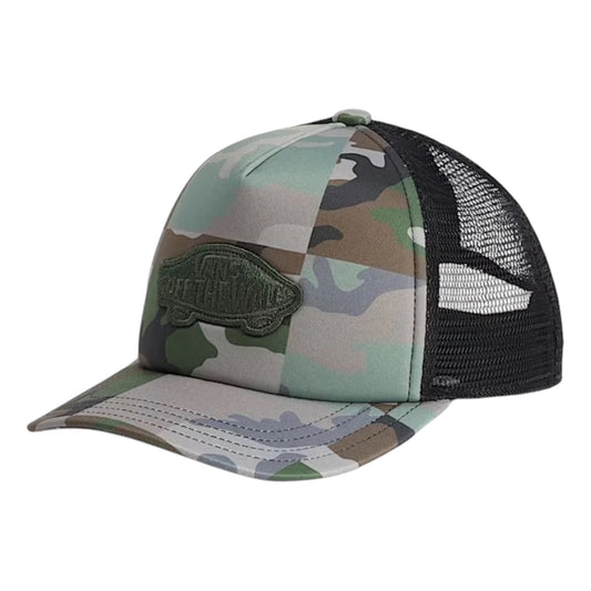 VANS CLASSIC PATCH CURVED BILL TRUCKER ALUMINUM CAMO HAT