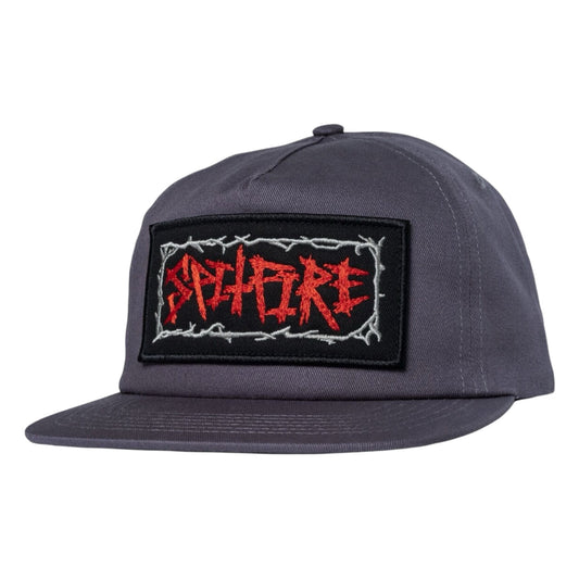 SPITFIRE GAS MASK SCRIPT PATCH SNAPBACK CHARCOAL HAT