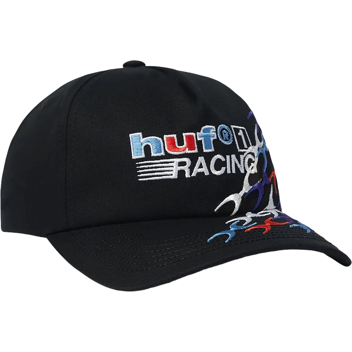 HUF ONE RACING 5 PANEL HAT BLACK