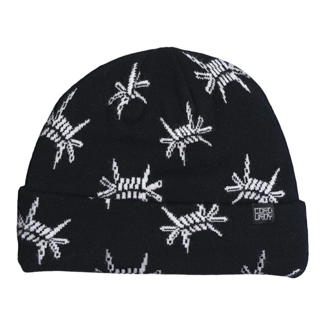 CORDUROY BARB BEANIE BLACK