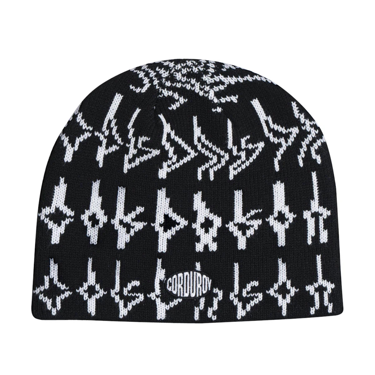 CORDUROY TRACERS SKULLY BLACK