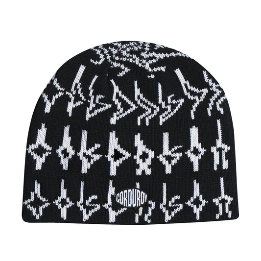 CORDUROY TRACERS SKULLY BLACK