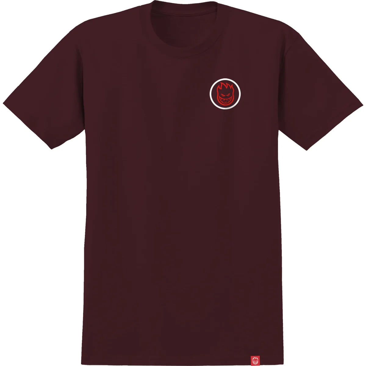 SPITFIRE CLASSIC SWIRL OVERLAY TEE BURGUNDY RED