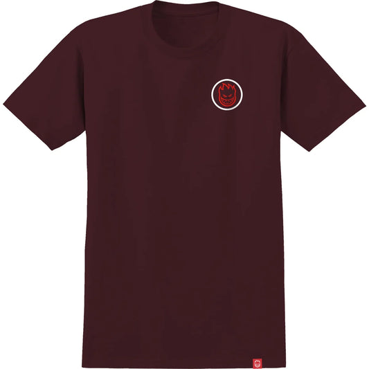SPITFIRE CLASSIC SWIRL OVERLAY TEE BURGUNDY RED
