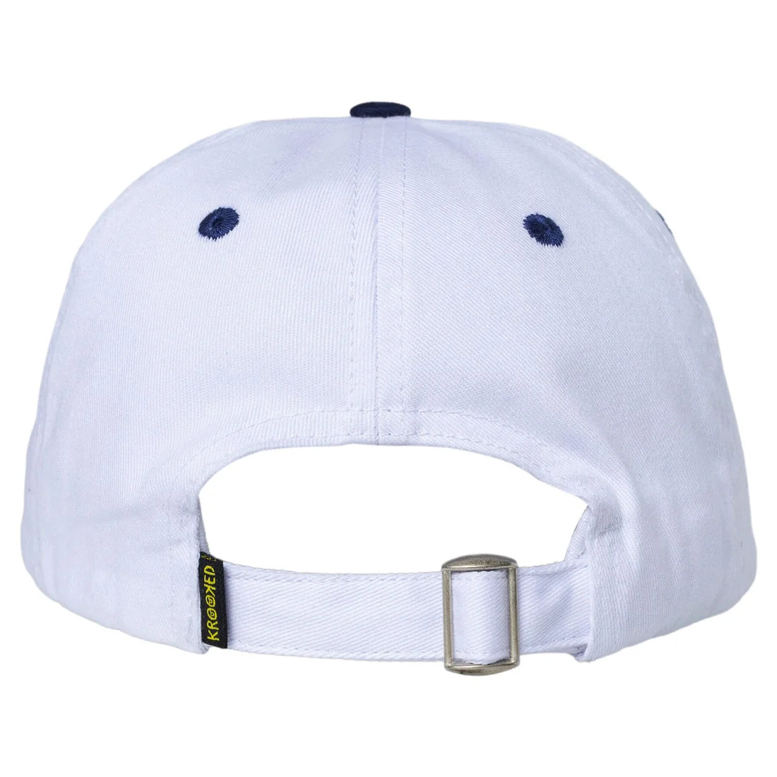 KROOKED SUN HEART STRAPBACK HAT WHITE NAVY