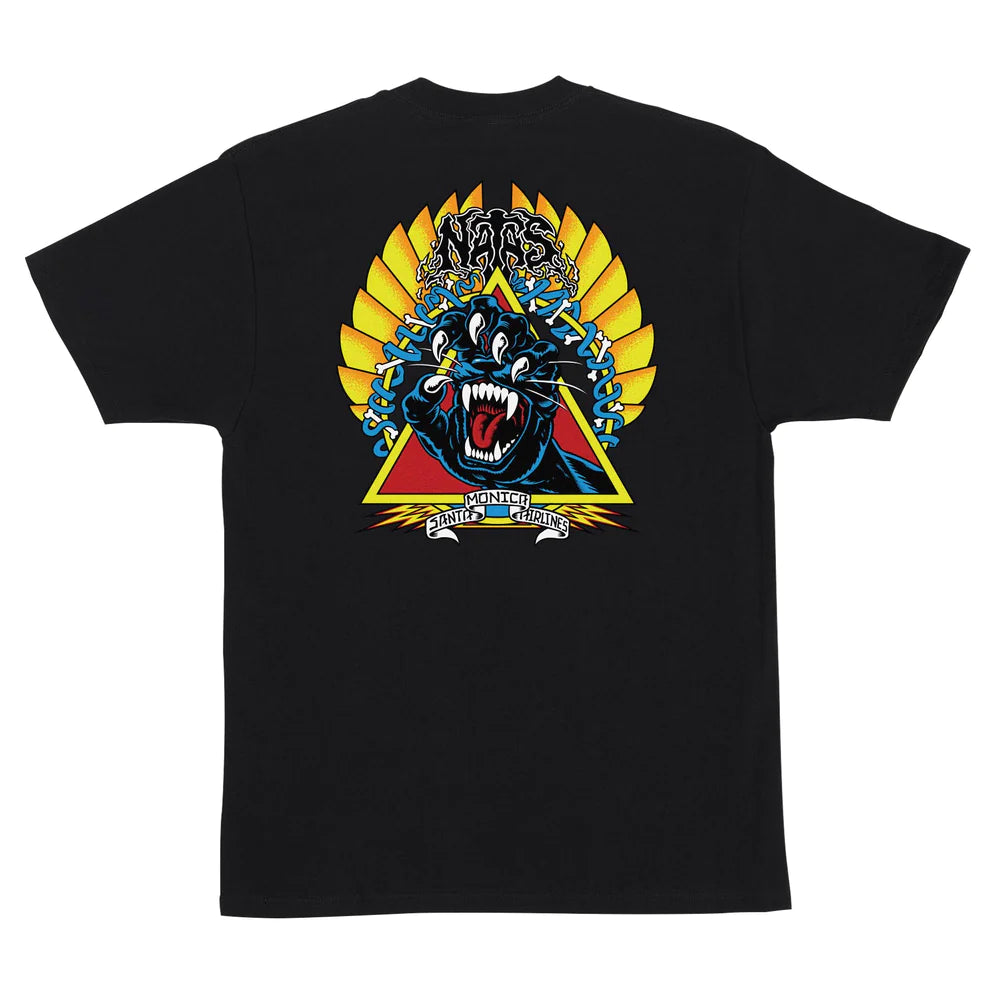 T-SHIRT SANTA CRUZ NATAS SCREAMING PANTHER NOIR