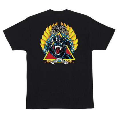 SANTA CRUZ NATAS SCREAMING PANTHER TEE BLACK