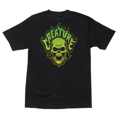 CREATURE BONEHEAD FLAME TEE BLACK