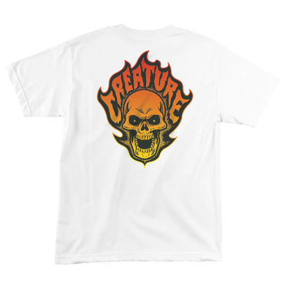 CREATURE BONEHEAD FLAME TEE WHITE