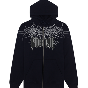 PUBLIC GENERAL ZIP UP HOODIE BLACK
