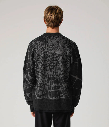 FORMER CA MIRROR CARDIGAN BLACK MARBLE