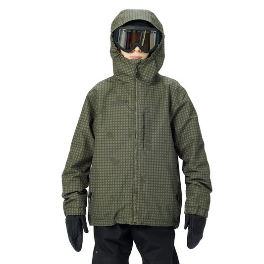 AIRBLASTER YOUTH ACCESS JACKET OLIVE GRID 2027