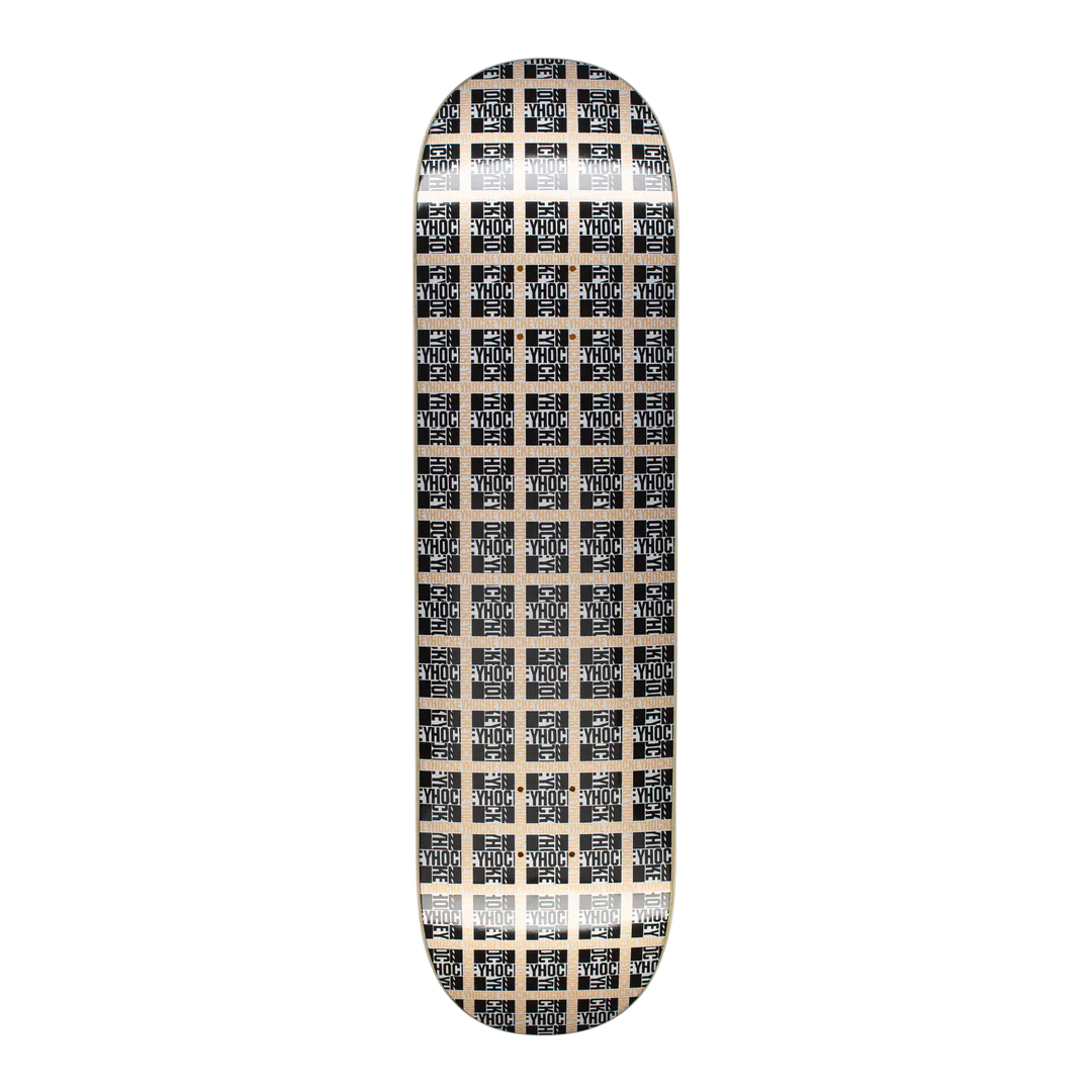 HOCKEY PLAID GOLD SHAPE 1 DECK 8.0