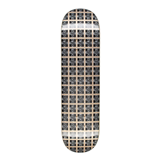 HOCKEY PLAID GOLD SHAPE 1 DECK 8.0