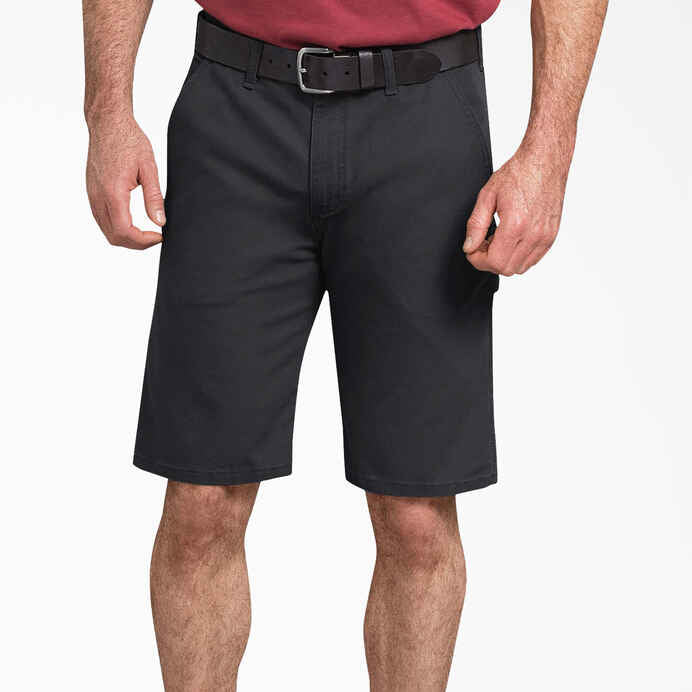 DICKIES FLEX REGULAR FIT DUCK CARPENTER SHORTS BLACK