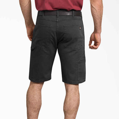 DICKIES FLEX REGULAR FIT DUCK CARPENTER SHORTS BLACK