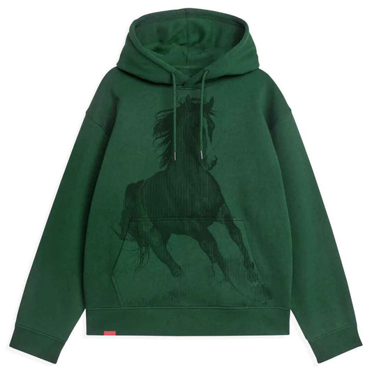 SWEAT À CAPUCHE JACUZZI HORSE PREMIUM VERT ALPINE