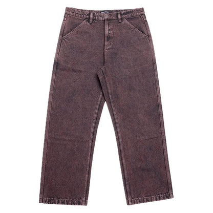 PASSPORT WORKERS CLUB DENIM JEANS OVER-DYE WINE