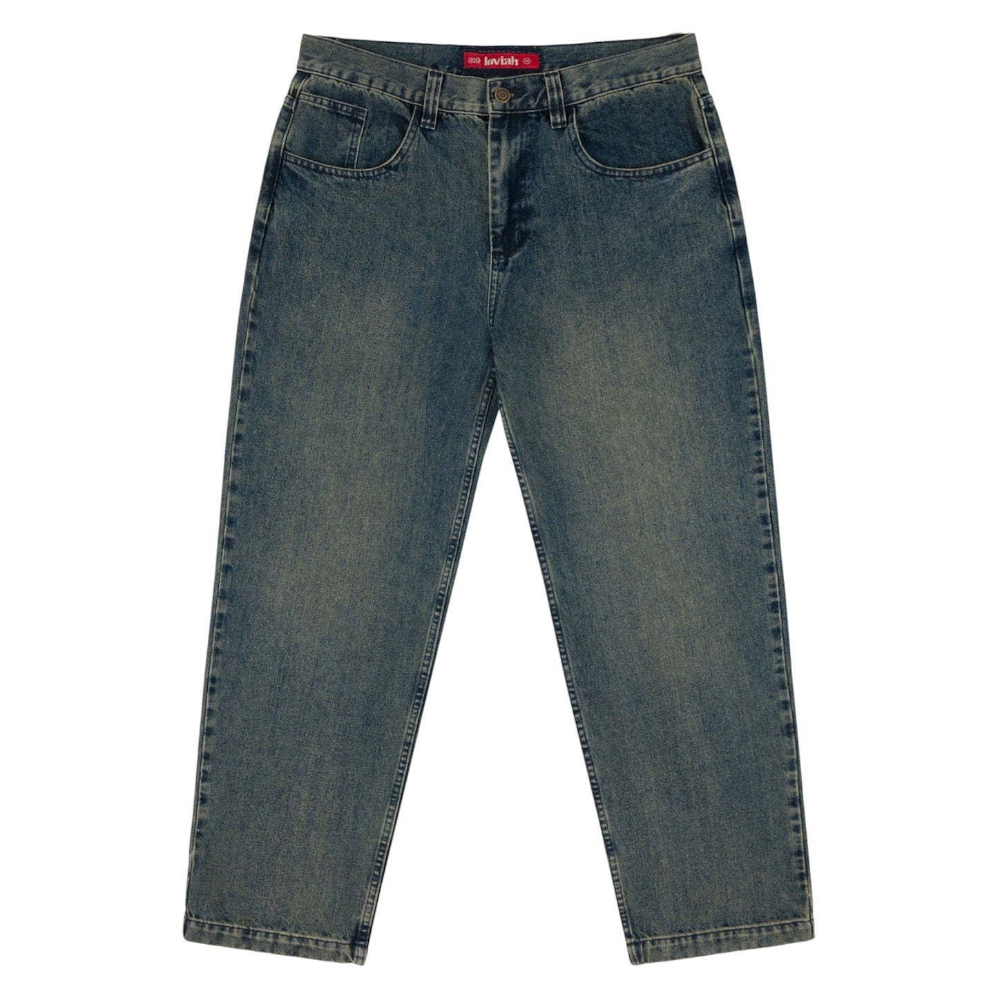 LOVIAH OG BAGGY 5 POCKET DENIM PANT PINE ENZYME WASH