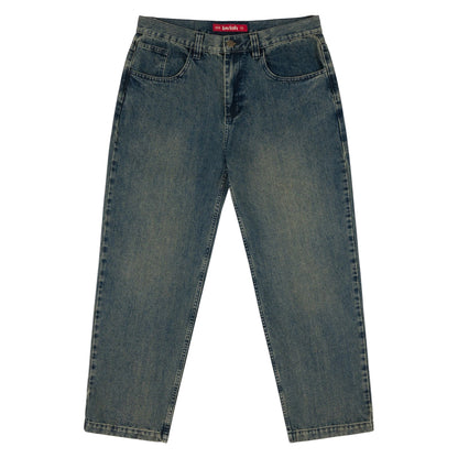 LOVIAH OG BAGGY 5 POCKET DENIM PANT PINE ENZYME WASH