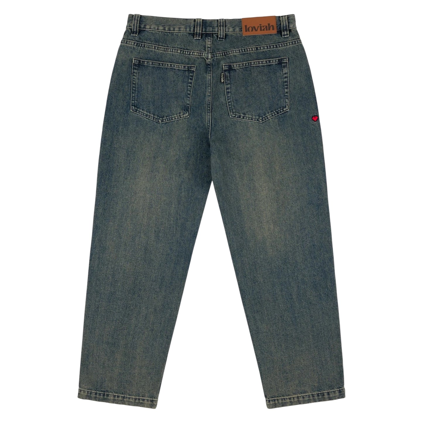 LOVIAH OG BAGGY 5 POCKET DENIM PANT PINE ENZYME WASH