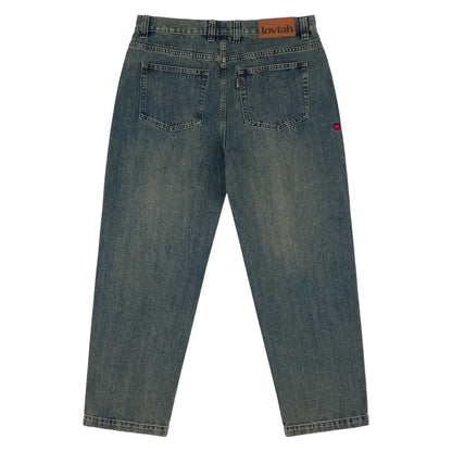 LOVIAH OG BAGGY 5 POCKET DENIM PANT PINE ENZYME WASH