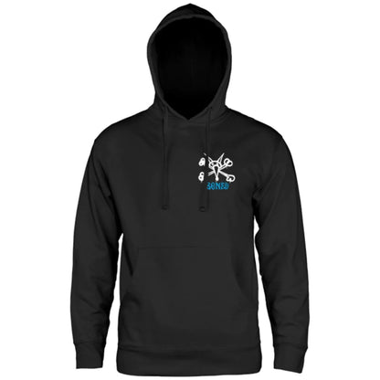 POWELL PERALTA RAT BONES MID WEIGHT HOODIE BLACK