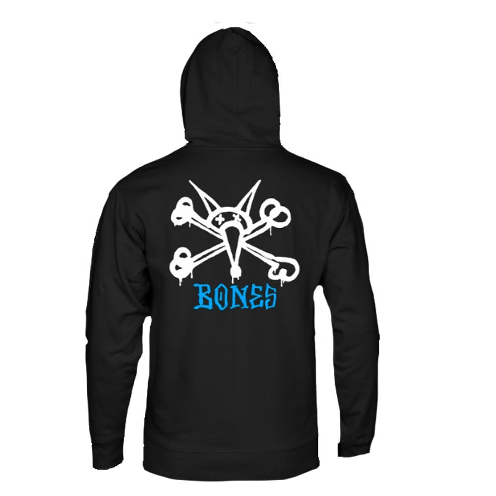 POWELL PERALTA RAT BONES MID WEIGHT HOODIE BLACK