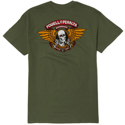 POWELL PERALTA WINGED RIPPER TEE MILITAIRE VERT