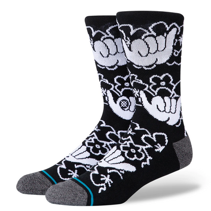 STANCE HAWAII SHAKA BLACK CREW SOCKS