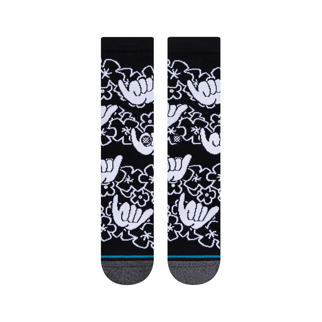 STANCE HAWAII SHAKA BLACK CREW SOCKS