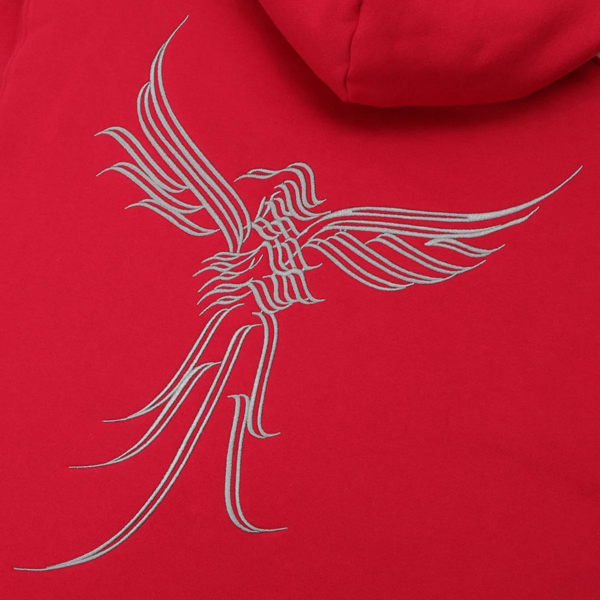 PASSPORT CALLIGRAPHY ZIP HOODIE RED