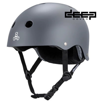 TRIPLE EIGHT DEEP COVER HELMET MATTE GRAY