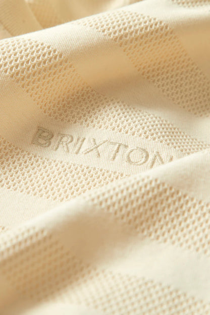 BRIXTON THE CITY SHORT SLEEVE KNIT SHIRT WHITECAP