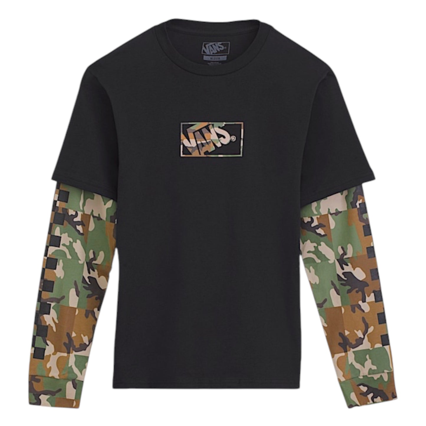 VANS BOYS CAMO TWOFER BLACK