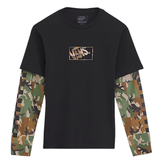 VANS BOYS CAMO TWOFER BLACK
