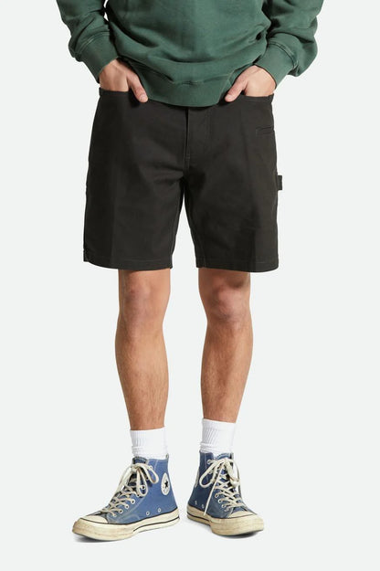 BRIXTON BUILDERS CARPENTERS SHORTS WASHED BLACK