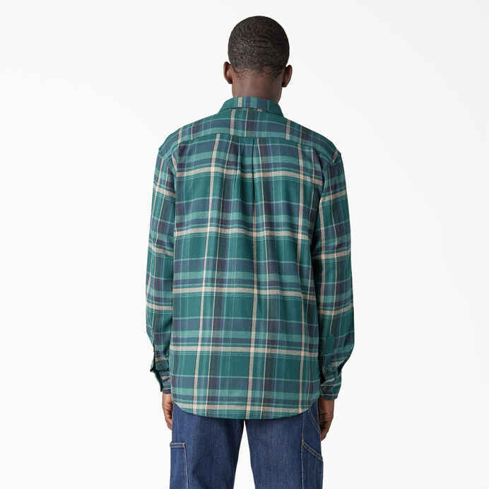 DICKIES FLEX FLANNEL RELAXED FIT FOREST GREEN MULTI