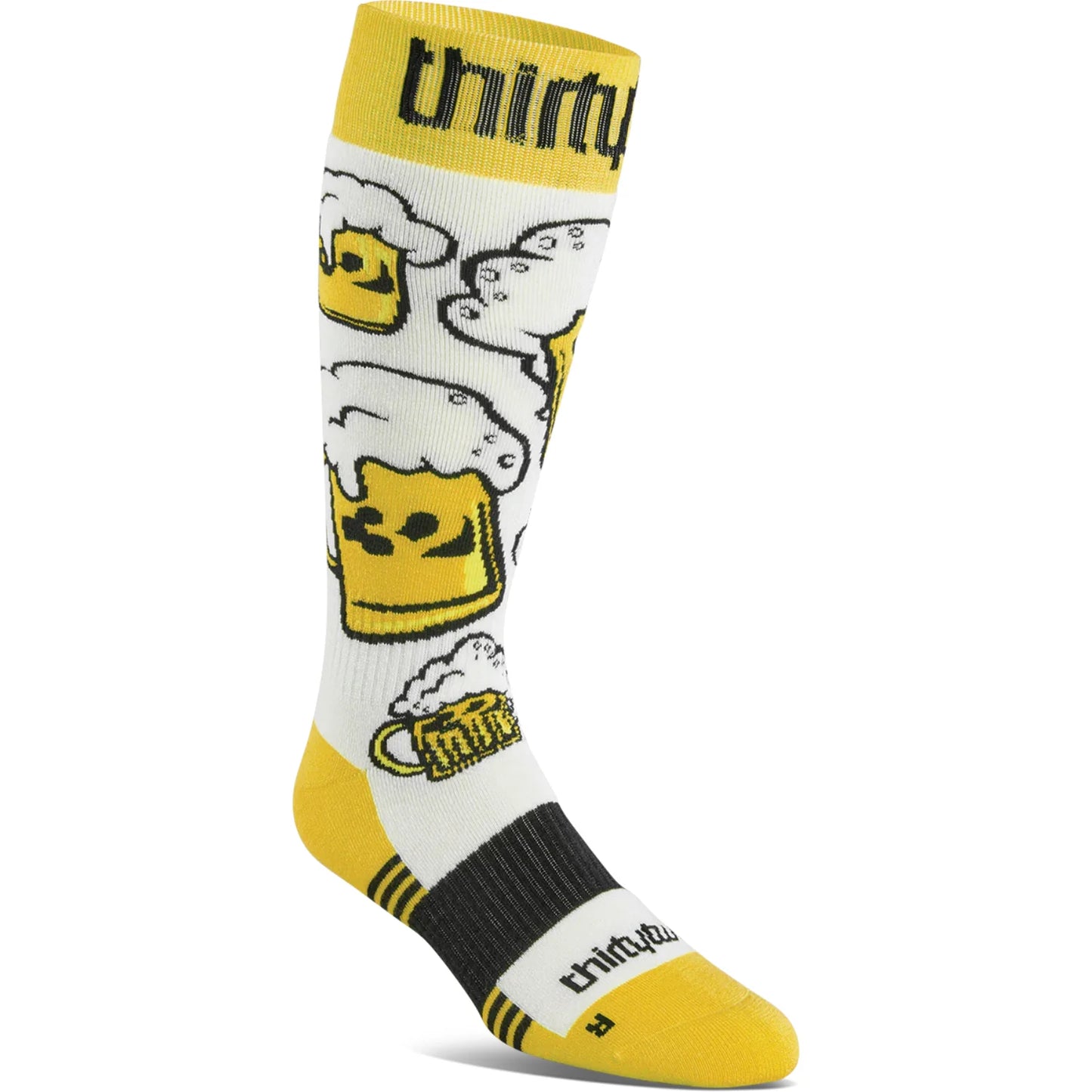 CHAUSSETTES TRENTE DEUX DOUBLE BLANC JAUNE