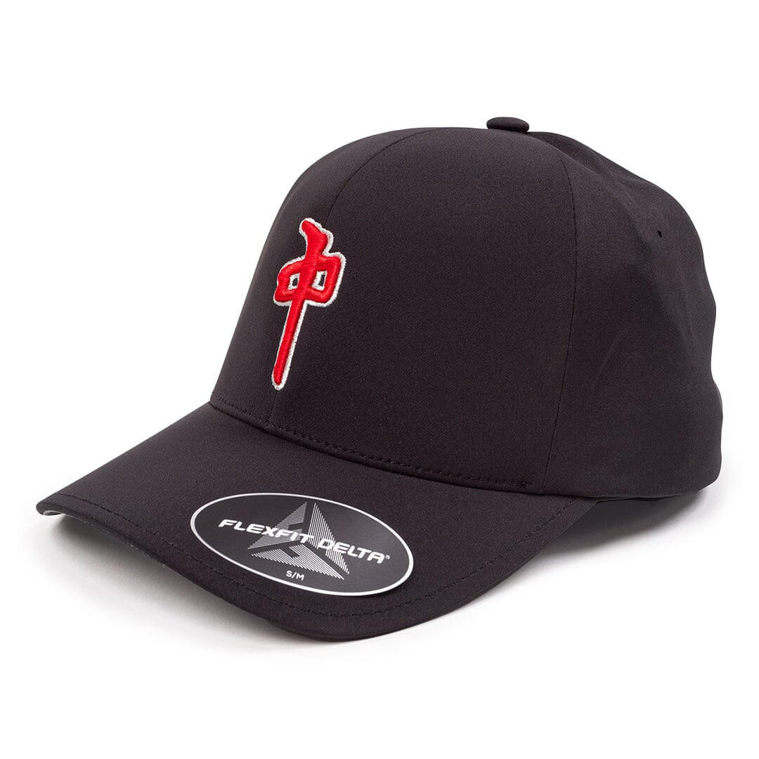 RDS FLEXFIT DELTA BLACK/RED HAT