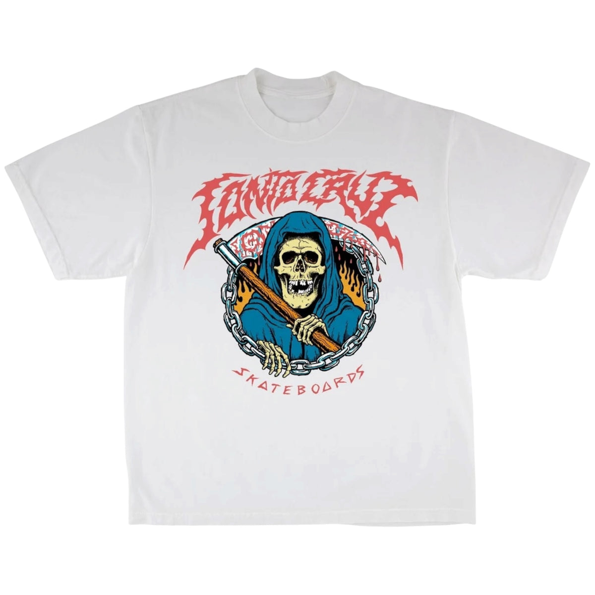 SANTA CRUZ OUT OF TIME TEE WHITE