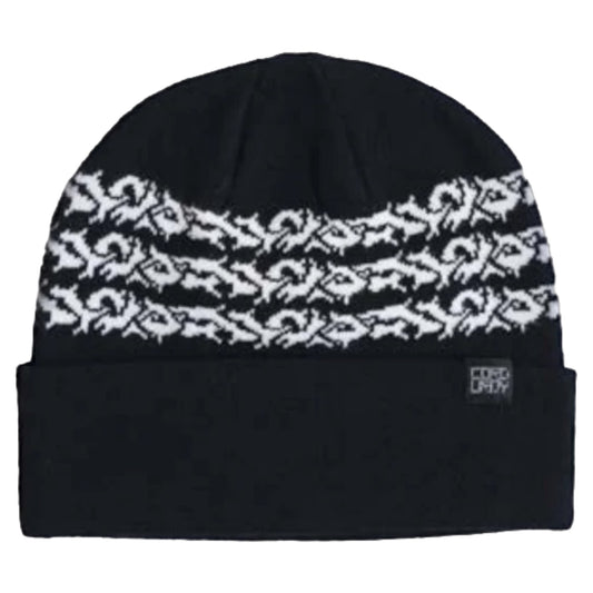 CORDUROY PRICKLY BEANIE BLACK 2027