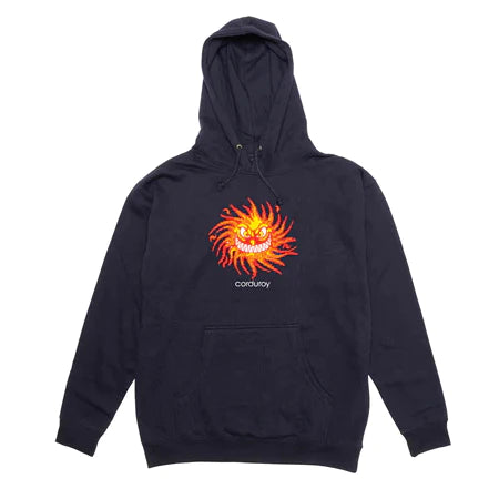 CORDUROY SOL PULLOVER HOODIE NAVY