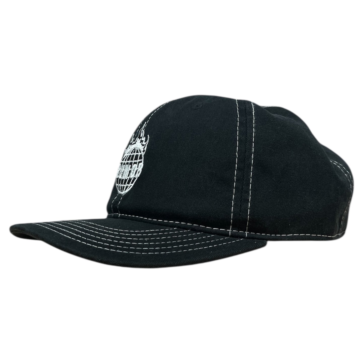 RUMOR BURNING WORLD BLACK WHITE HAT