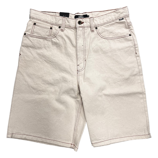 VANS CHECK 5 BAGGY DENIM SHORTS NATURAL SEED