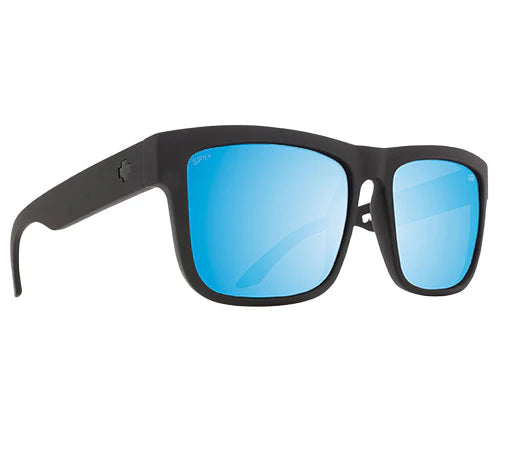 LUNETTES DE SOLEIL SPY DISCORD NOIR MAT HAPPY BOOST BRONZE POLARISÉES BLEU GLACE SPECTRA MIROIR