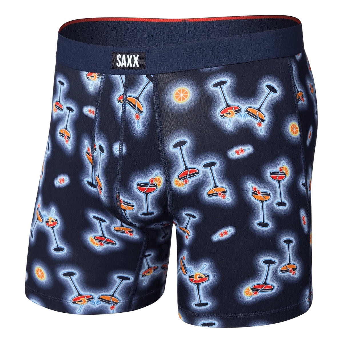 SAXX XTRA SOFT COMFORT BOXER BRIEF NEON BUZZ MARITIME