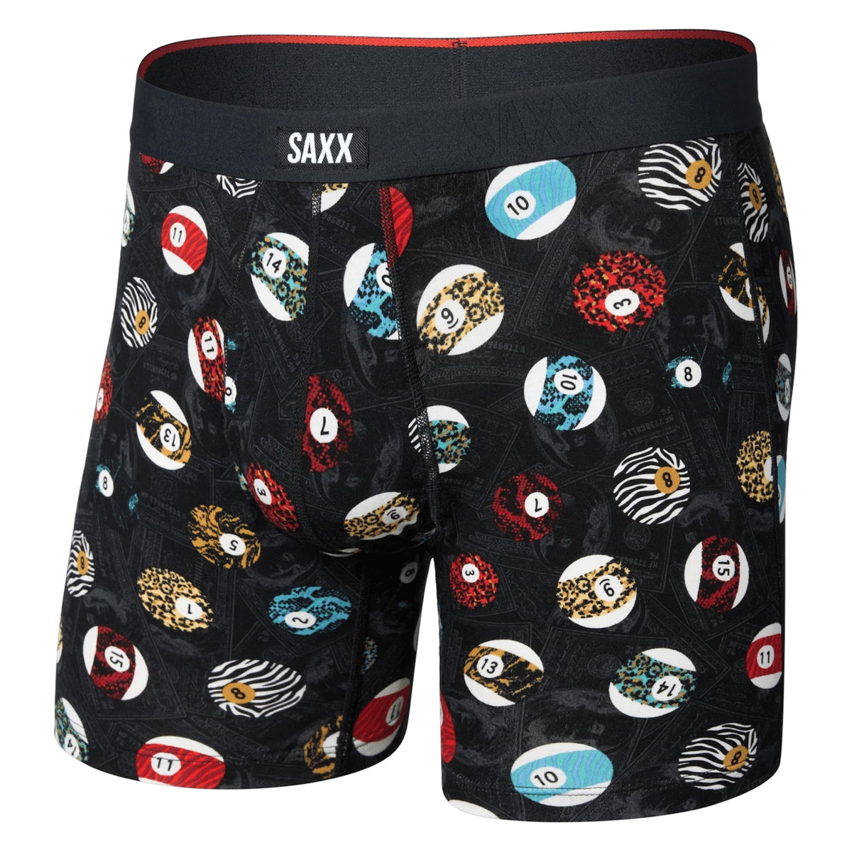 SAXX VIBE XTRA SOFT COMFORT BOXER BRIEF BILLIARD PARLOR BLACK